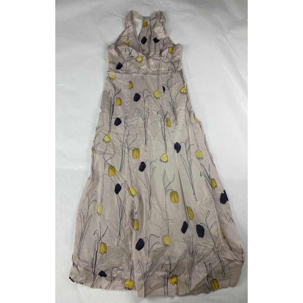 Anthropologie HD in Paris Lilac Maxi Dress Women's Size 6 Floral Print - Flaw